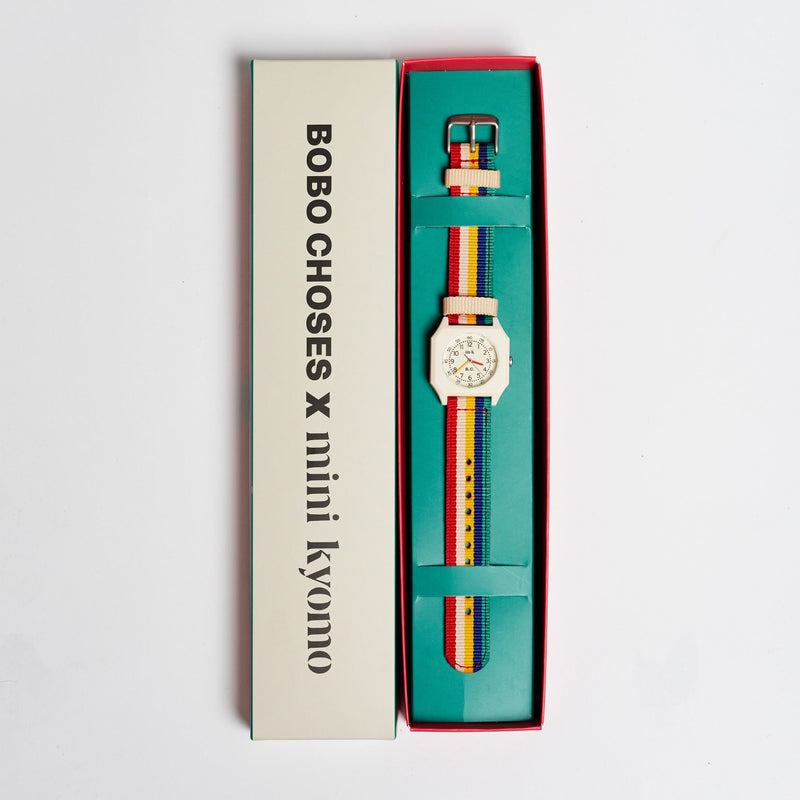 Mini Kyomo Watch Multicolour Stripes by Bobo Choses