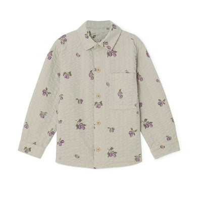 Garbo&Friends Prune Green Seersucker Long Sleeve Shirt