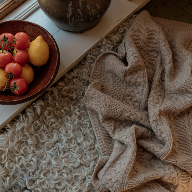 Garbo&Friends Oat Knitted Blanket