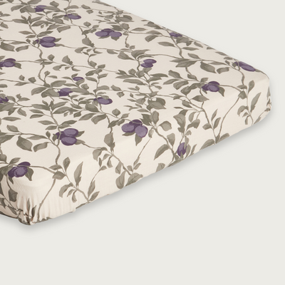 Garbo&Friends Plum  Muslin Fitted Sheet Cot