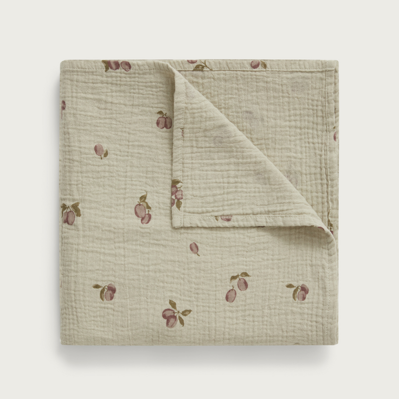 Garbo&Friends Prune Green Muslin Swaddle Blanket