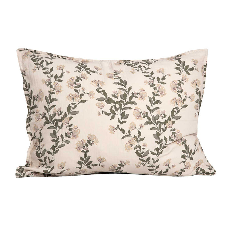 Garbo&Friends Honeysuckle Muslin Pillowcase - Garbo&Friends