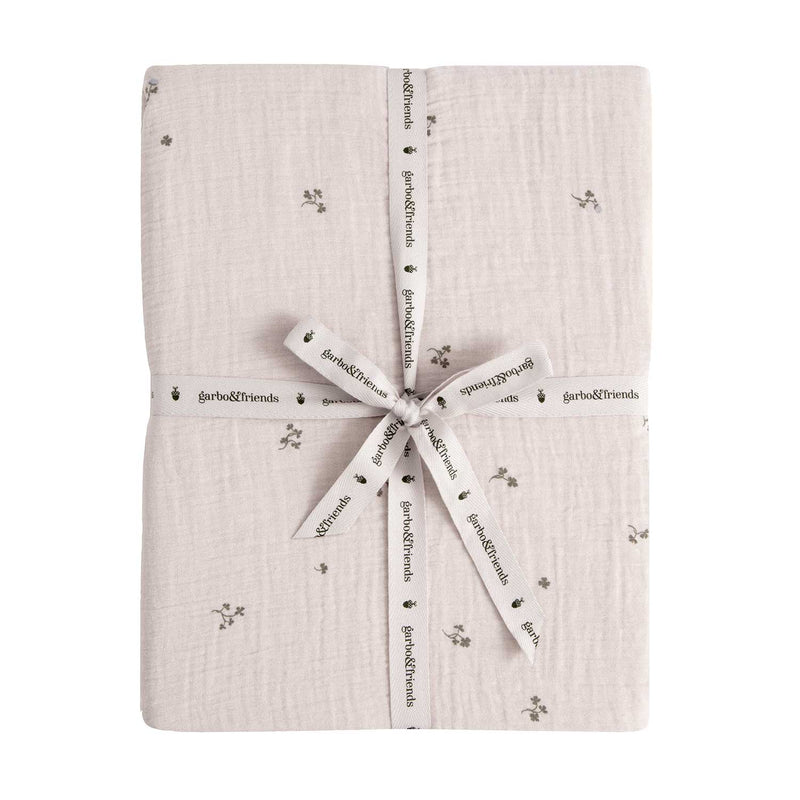 Garbo&Friends Folia Muslin Single Fitted Sheet - Garbo&Friends
