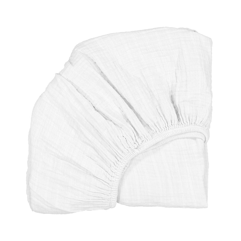 White Fitted Sheet for KUMI Cradle - Charlie Crane