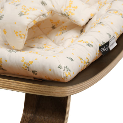 Charlie Crane Levo Baby Rocker in Walnut with Mimosa Cushion - Charlie Crane