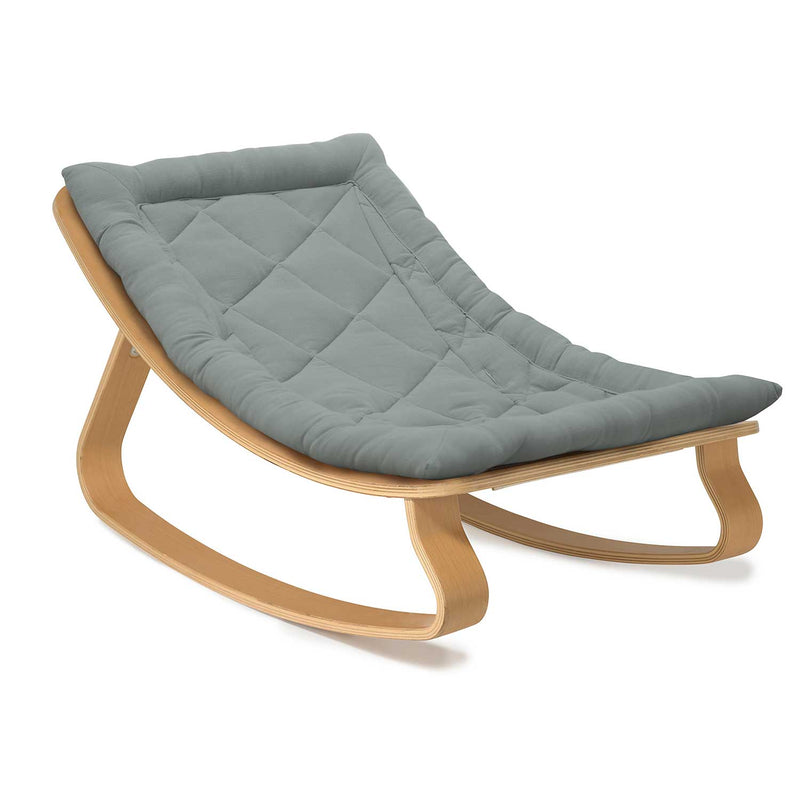 Charlie Crane Levo Baby Rocker in Beech with Orage Cushion - Charlie Crane