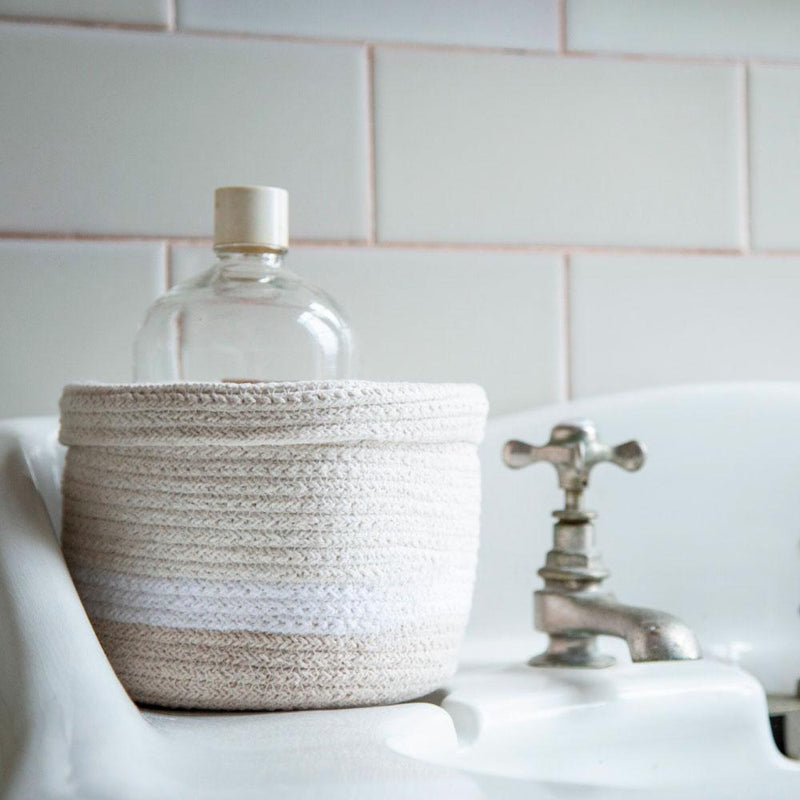 Lorena Canals Basket Mini Tricolor Ivory - Lorena Canals